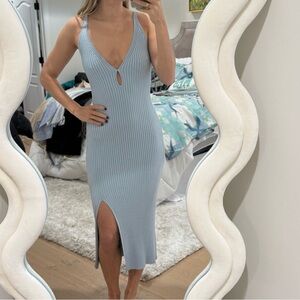 ABERCROMBIE LIGHT BLUE MIDI DRESS